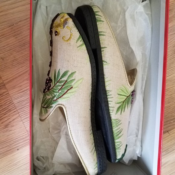 Dianne Gilman embroidered sequined mules - Picture 2 of 6